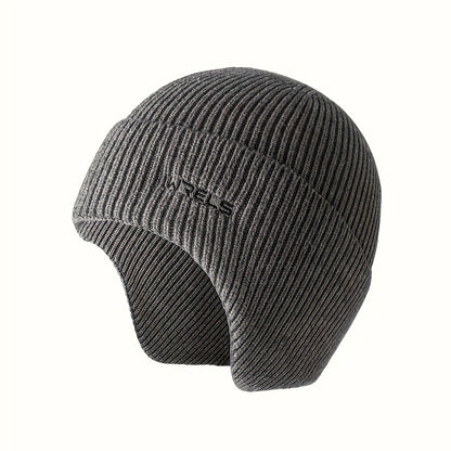 1pc WRELS Winter Warm Earmuff Hat Cap with Detachable Ear Flaps - Stretch Fit, Snug Ear Coverage for Skiing, Hiking, Camping & Outdoor Sports - Ideal Christmas Gift, Ear Covering Wind Resistant Hat, Winter Caps With Ear Flaps