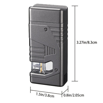 Cigar Lighter Torch Lighter Triple Flame Butane. Refillable Lighter with Cigar Holder, All-in-one Lighter, Stylish Men's Gift. Portable Lighter Perfect Suitable for Outdoor, Indoor, BBQ, Candle. Windproof Torch Lighter(Butane