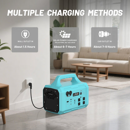 1800W Portable Generator 200W Solar Panel, 120V AC Output, 2-Hour Full Charging Time, Compact Design for Camping, RV, Home & Commercial Use, 1024Wh Solar Generator, Outdoor Power Station, Modern Power Station, Durable Power S