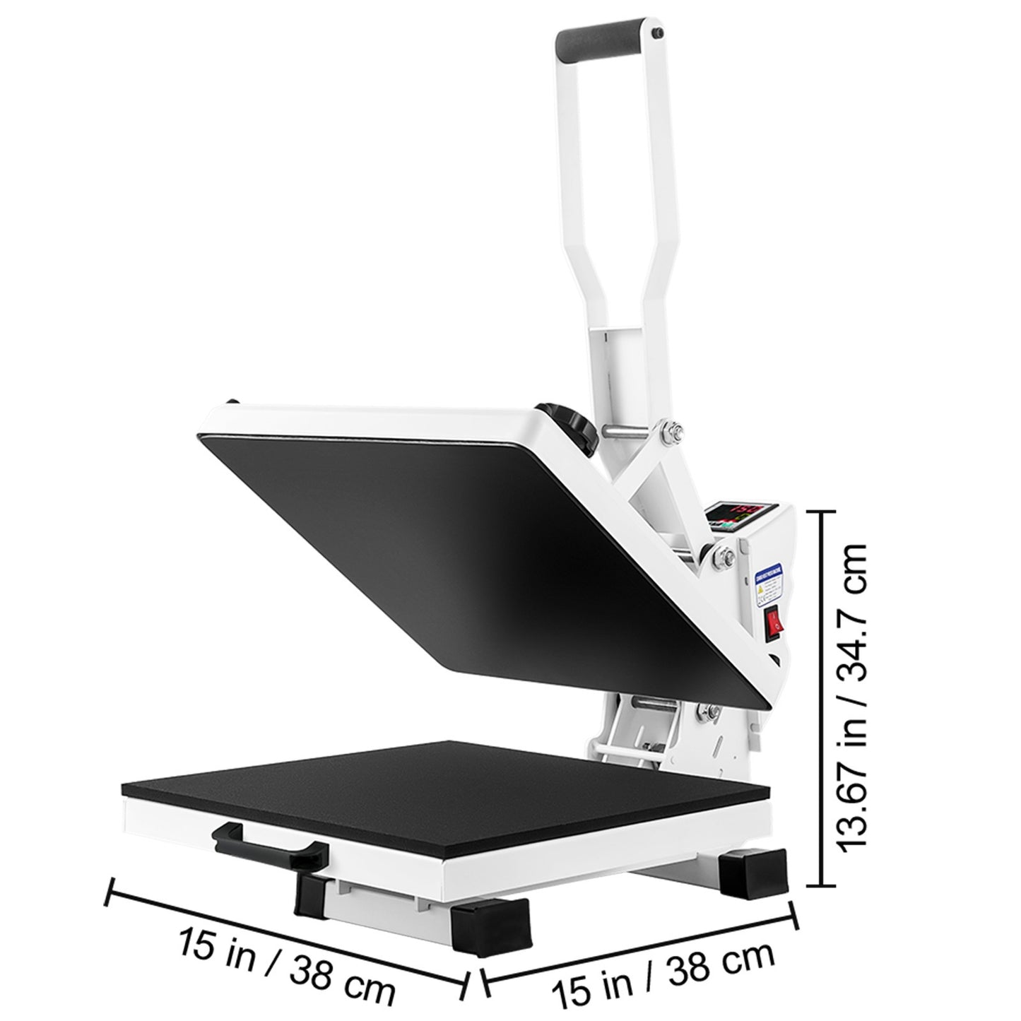 VEVOR 1700W Heat Press, 16x24/15x15/16x20in Power Heat Press Machine, High Pressure Fast Heating Heat Press Machine for T-Shirt, Digital Industrial Sublimation Printer for Heat Transfer Vinyl, Easy to Use, Black