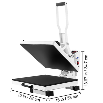 VEVOR 1700W Heat Press, 16x24/15x15/16x20in Power Heat Press Machine, High Pressure Fast Heating Heat Press Machine for T-Shirt, Digital Industrial Sublimation Printer for Heat Transfer Vinyl, Easy to Use, Black