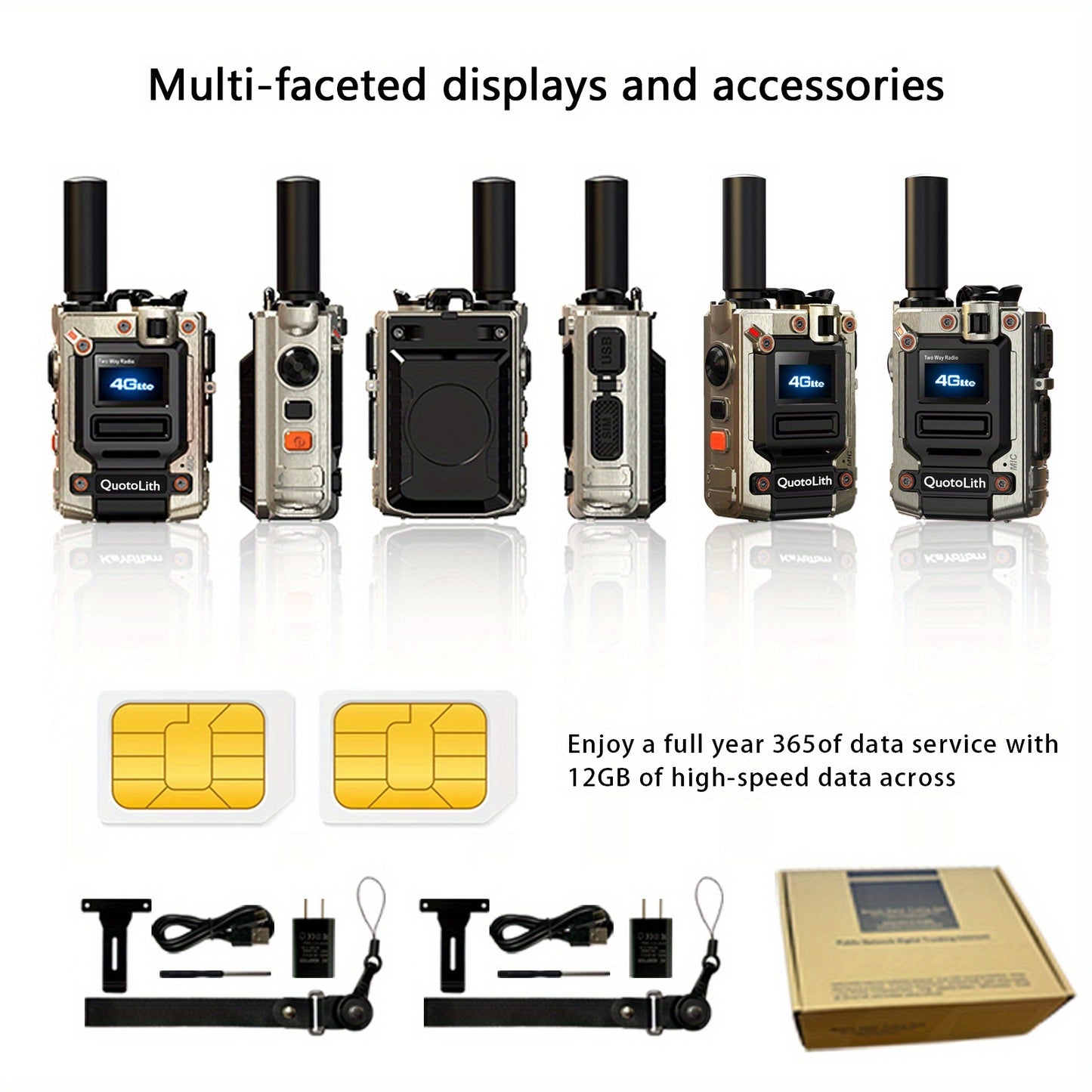 1/2pcs Global Walkie-talkie Two-way Radio Portable Radio Remote Walkie-talkie, 5000 Miles Of Communication Freedom, Rechargeable PTT Cellular One-click Wireless, Suitable For Outdoor, Group And Remote Coordination Fast Wirele
