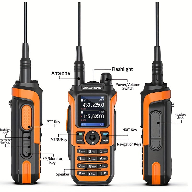 Portable Walkie-Talkie, Handheld Two Way Radio, Large Capacity And High Power Intercom With 999 Chanels, Wireless Long Range Receiver Intercom