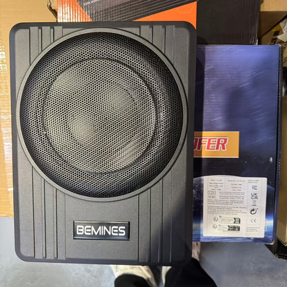 [Car Subwoofer] 105C 1500W 10-Inch Car Subwoofer with High Power And High-Fidelity Sound, Ultra-Thin Body, Includes Wired Control And Installation Parts, Without Battery