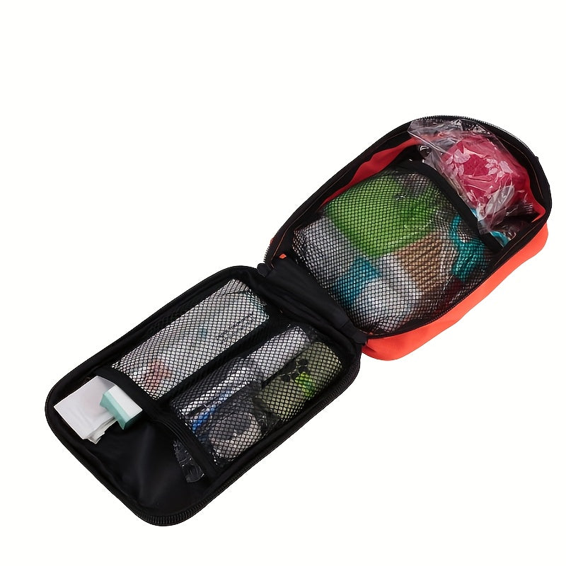 Portable Pet First Aid Kit with Emergency Care Storage Bag - All-in-One Dog & Cat Emergency Medical Supply Set, Pre-Stocked with Gauze Pads, Bandages, Scissors, Tweezers, Thermometer & Muzzle - Compact & Organized for Home, T