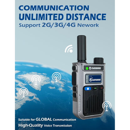 Nationwide Fast Radios Unlimted Range Lifetime Free LTE Walkie Talkies Long Range Two Way Radios Global PoC with SIM Cards(2 Pack), Team Coordination, Longrange Communication, Lightweight Radio, Durable Build, Reliable Commun