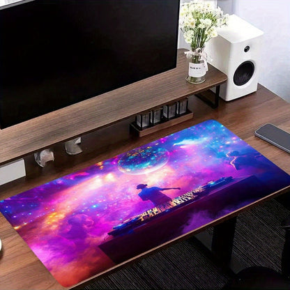 1pc Large DJ Desk Mat & Mouse Pad - Non-Slip Base, Spacious Workspace for Home Office, Studio, Live Performances - Compatible with Laptop, Keyboard, Controller - Perfect Gift for DJs, Producers, Music Lovers - Durable Polyest