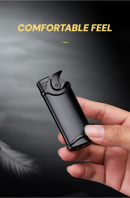 Retro Windproof Lighter - Heavy-Duty Metal Construction, Windproof & High Quality, Push Ignition with Flame Adjustment, Compact Portable Refillable Lighter for Camping, BBQ, Fireplace, Candle - Ideal Gift for Men, Boyfriend