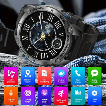 COIUSOR GPS Smartwatch for Men & Women - 1.46" AMOLED HD Display, Wireless Calls & SMS Alerts, Dual-Band L1+L5 GPS, Compass, Altitude, 5 Sports Modes, Magnetic Charging, High Quality, Compatible with for Iphone & Android, Tac