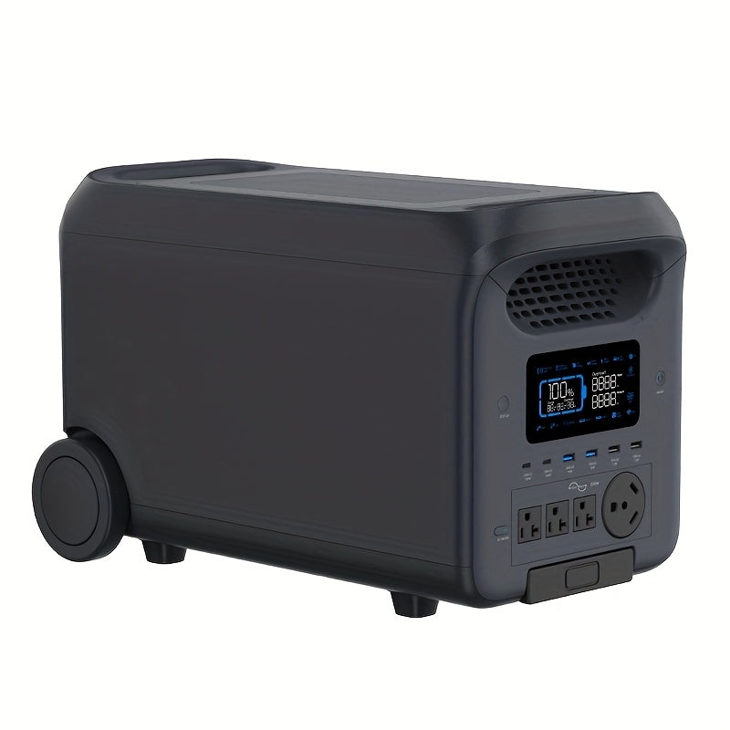 Advanced 3000W/1000W Solar Generator with Smart APP & Frequency Tracking - 1.6Hr Rapid Charge, LiFePO4 Battery for 10-Year Service, 30dB Ultra-Quiet Portable Power