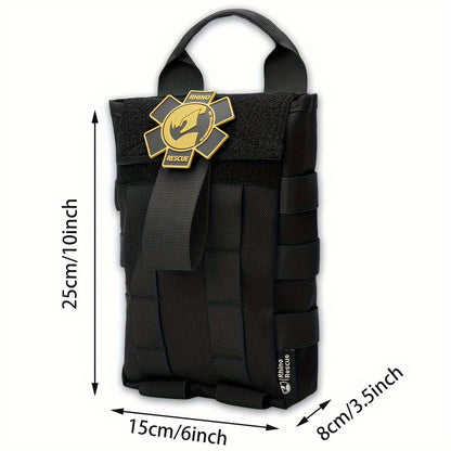 RHINO RESCUE Green Tactical First Aid Kit, IFAK, 39.37inch Tactical First Aid Kit, Including Tourniquet, Bandage, Chest Seal, Used for Severe Bleeding Control, Made Of Nylon Material, with MOLLE Quick Release System