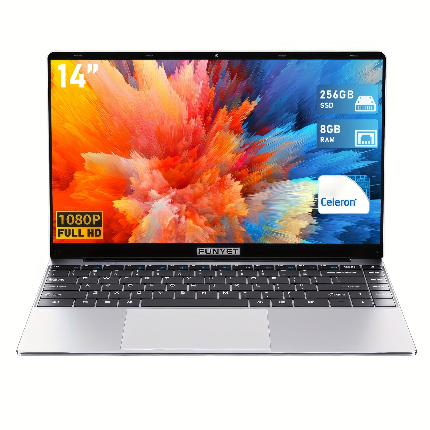 FUNYET Laptop Computer, Gaming Laptops 2026, Lap Top PC , 8GB/16GB RAM 256GB/512GB/1TB SSD, N5095 Processor(up to 2.9 GHz), FHD 1920 x 1080