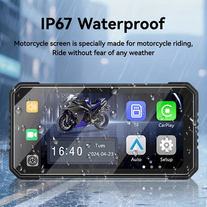 VENBES 6.25-Inch Motorcycle Navigation System with Wireless CarPlay & Android Auto, IP67 Waterproof, Wireless Compatible, for Mount Computer Compatible for /MAPs/Navigations