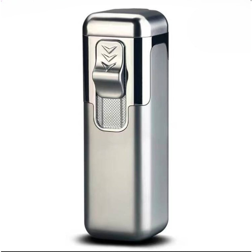 1pc Quad Direct Blow Flame Inflatable Butane Lighter | Adjustable Windproof, Metal, Ideal for Camping, Outdoor, Collections, Gifts, Birthday, Holiday Gifts