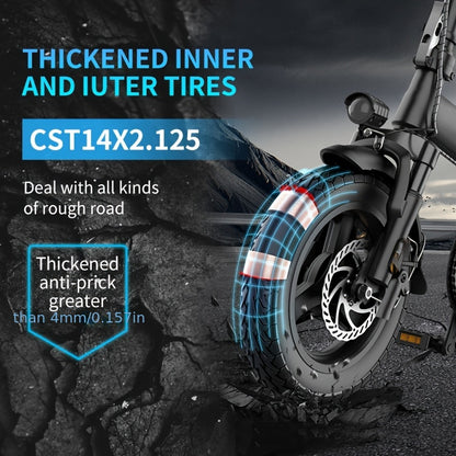 740W Electric Bike, 45 Miles Of Range, 14-inch Folding Electric Bike, Suitable for Teenagers And Adults, 20 Miles Of Speed, Removable Battery, Double Disc Brakes, Front And Rear Suspension, Suitable for Urban Travel, Shopping