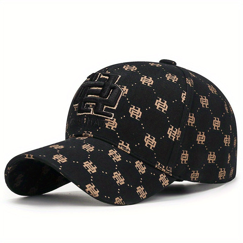 Luxury Baseball Cap - Adjustable Strap, Lightweight Sun Hat for Men & Women, Black/, All-Season Outdoor Sports, Formal & Everyday Use - Elegant Gift Idea, Baseball Accessories, Sleek Embroidery Design, Sunshade Accessory, Pre