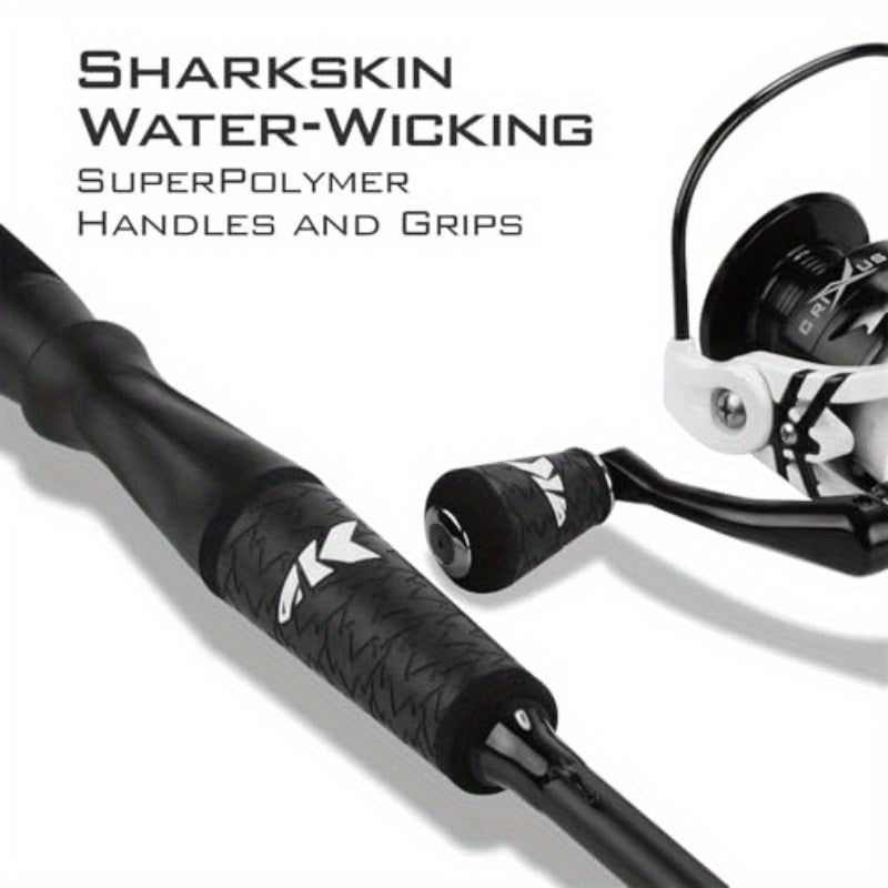 KastKing Crixus Fishing Rod and Reel Combo - IM6 Graphite Blank Fishing Rods with Baitcasting/Spinning reel, Lightweight Graphite, SuperPolymer Handle, Two-Piece design, Stainless Steel/Zirconium Oxide Guides - Fast Action Ro