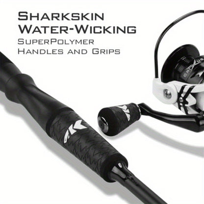KastKing Crixus Fishing Rod and Reel Combo - IM6 Graphite Blank Fishing Rods with Baitcasting/Spinning reel, Lightweight Graphite, SuperPolymer Handle, Two-Piece design, Stainless Steel/Zirconium Oxide Guides - Fast Action Ro
