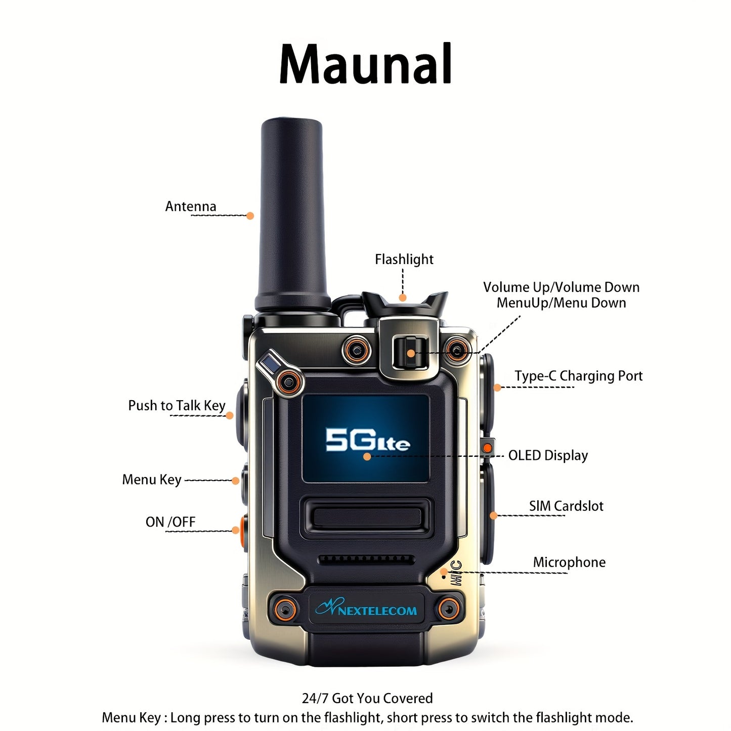 K300S Global Long Range Walkie Talkie Via Cellular Network Sim Card No Monthly Fee Us Coverage Truckers Construction Hotels Use Camping Hunting Adults Poc Two Way Radios Rechargeable