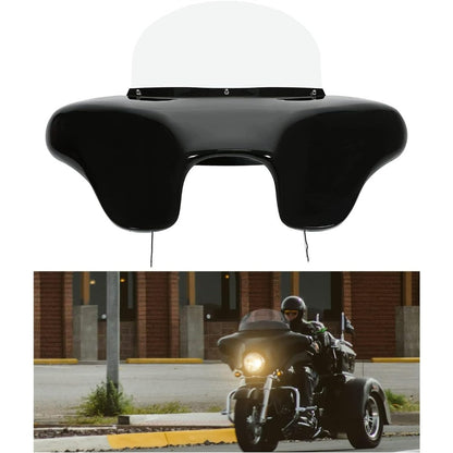 Front Batwing Fairing Compatible with 1986-2015 for Davidson Heritage Softail Fat Boy Deluxe Outer Bat Wing w/Clear Windshield 4 Speaker Mount
