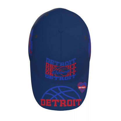 Detroit Baseketball  Cap Adjustable City Print Snapback Hat Game Day