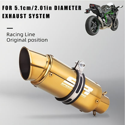 Universal 51mm caliber motorcycle exhaust tailpipe for Honda for Kawasaki and other motorcycles, made of stainless steel material with high performance and high temperature resistance. Motorcycle parts and accessories