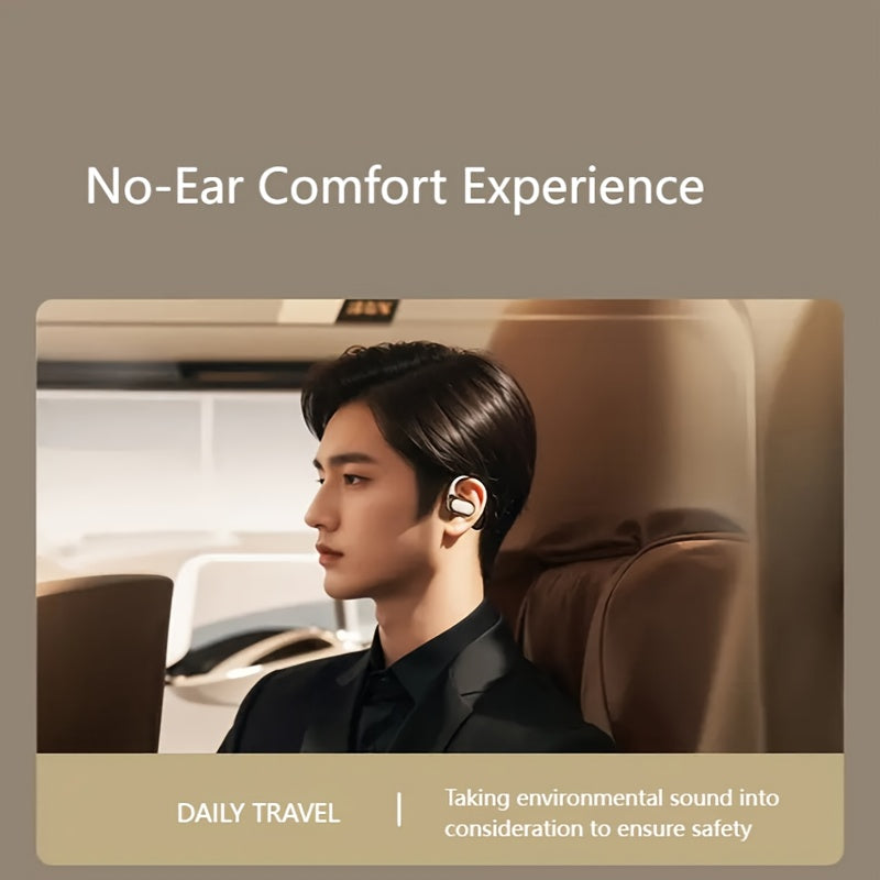 NEW SENYANG 2025 New Style True Wireless On-Ear Earpods Music None-In-Ear Headset Gaming Couples Earbuds Video TWS HIFI Bass 9D Stereo HD Calling Earphones for Android for, Couples Headphones, Open Ear Design, Comfortable Fit