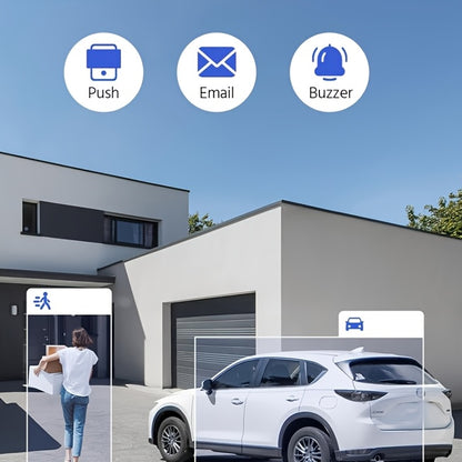 5pcs Solar-powered Security Cameras That See Every Detail For Your House, 314.96inch Ultra HD Crystal Day & Night, 2.4G Long-Range WiFi Never Miss Connection, Smart Night Vision Automatically Active In Dark, Instant 2-Way Tal