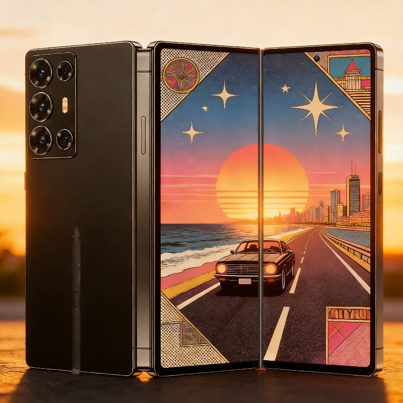 2026 New S25 Intelligent Android Phone | 6.8-inch/3.5-inch, 5G Unlocked Large Screen, Dual 13MP+48MP Camera, USB Type-C Charging, Dual SIM Slots, Includes Stylus, Headphones, Data Cable, Phone Case, Screen Protector | Ideal f