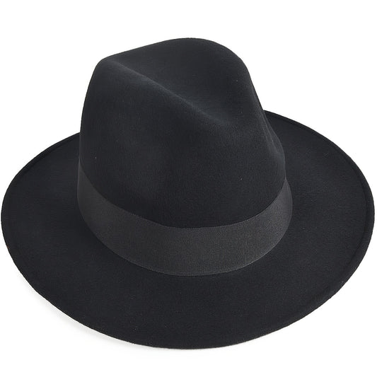 Vintage Fedora Hats - Timeless Classic British Style, Rich Solid Colors, Soft Felt, Effortlessly Chic Casual, Unisex Design For Women And Men, Perfect For Jazz Occasions