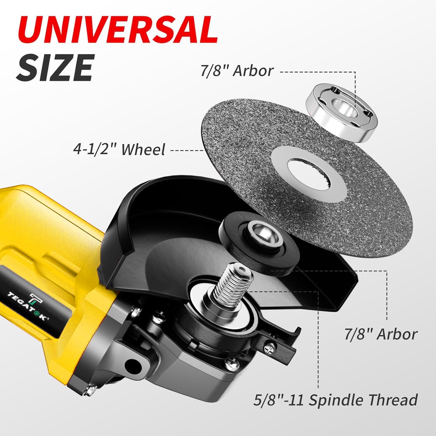 20V Cordless Grinder & Polisher Machine - Heavy-Duty Brushless Motor 9000RPM, Electric Brake, 15pcs Accessory Kit with Grinding/Polishing Pads & Wheel System, 4000mAh Battery- (Battery/AC) for Metalworking, Concrete, Renovati