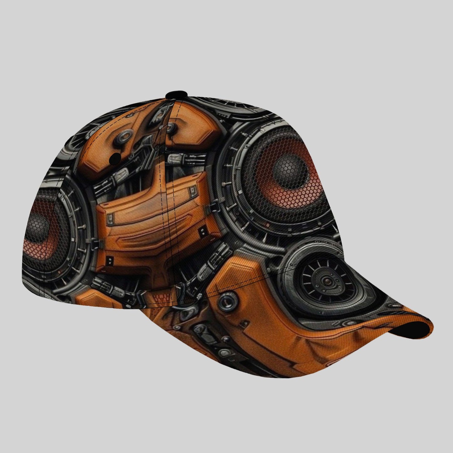 CUTEHSJ 's & 's Futuristic Tech-Inspired Baseball Cap with Speaker-Like Ear Protusions - Adjustable Buckle, UPF, Lightweight Hip-Hop Hat for Outdoor, Weddings, & Music Events - Modern Gadget Accessory