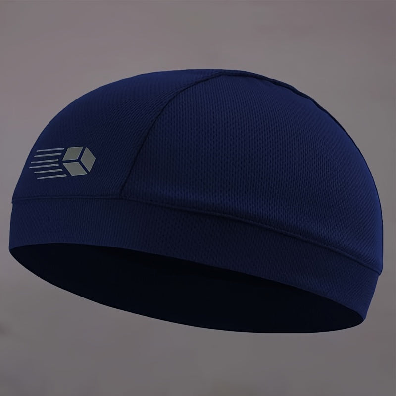 1pc Unisex Cooling Cap, Cycling Headband with Cooling Liner, Stretchy Work Cap, Summer Sweat-Absorbing Beanie, Breathable Mesh Skull Cap for Running, Lightweight Quick-Dry Sports Cooling Riding Skull Cap, Motorcycle Accessory