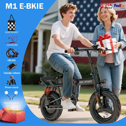 Foldable Electric Bike for Adults & Teens, M1 700W Ebike, 48V 20Ah Removable Battery 32km/h, LCD Display, Perfect for Back to College, Dual Disc Brakes, Commuting, Camping And Giving (Fall Deal)