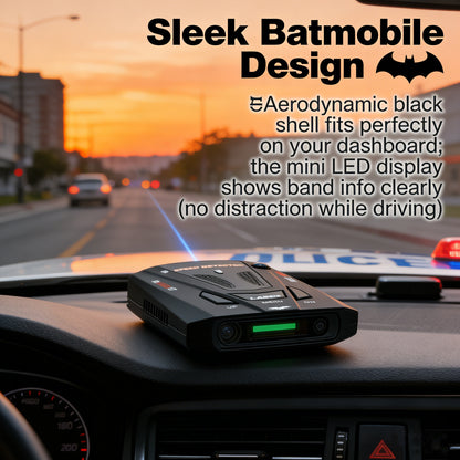 V9 16-Band 360° Car Trucker Laser Radar Detector with Speed Voice Alert Warning System for Anti-Speed Trap, Red-Light Cameras, and Full Road Coverage
