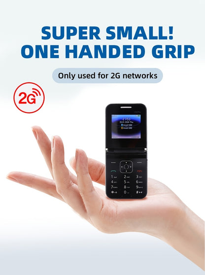 Dual-Sim Flip Phone | Retro Design With 2G Network, 1350Mah Battery, Multifunctional Features Including Entertainment, Tools, File Management, Audio Player, Fm Radio, Camera, Contact Management - Yue Cui I15Pro
