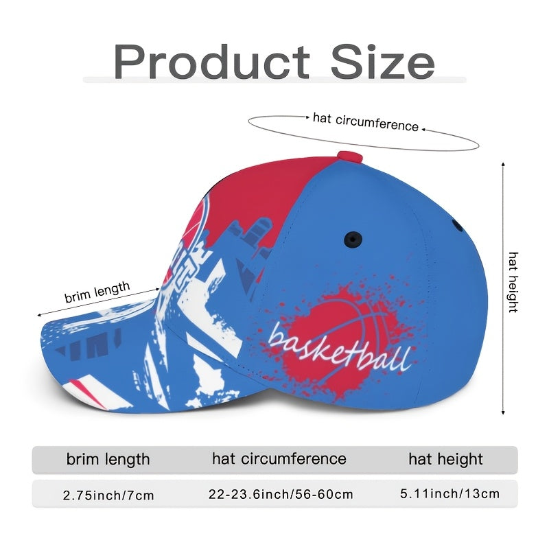 Detroit Basketball Graffiti Cap for & - Adjustable Snapback Hat Suitable for All Seasons, Outdoor Travel, Beach Parties & Casual Wear - Lightweight Sporty Hat with Detroit Basketball Graphic Print, Sun Protection (Spring/Fall
