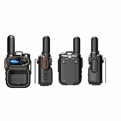 Global POC 10000 Miles Walkie-Talkies Ultra Long Distance International Intercom Unlimited Range PTT Walkie Talkie Multi- Functional Two Way Radios 2 Radios 2 Cards 2 Headphones Set