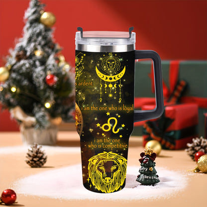 40oz Constellation-Themed Stainless Steel Tumbler with Lid - Double Wall Insulated, Break-Resistant Water Bottle for All Seasons - Perfect for Outdoor Adventures & Holiday Gifts, Vacuum Insulated, Summer Winter Drinkware, Bes
