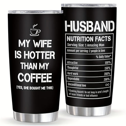 1pcs Husband Gifts For Wife, Best Husband Gifts, Husband Coffee Mug Glass 20oz, Anniversary Birthday Gift For Husband, Gifts For Husband Valentine's Day Father's Day Mother's Day