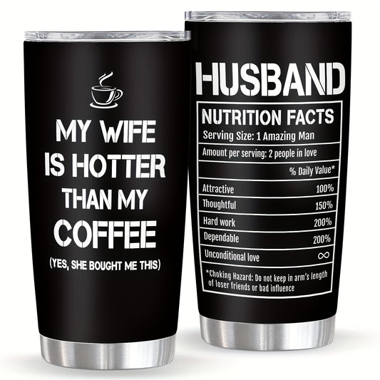 1pcs Husband Gifts For Wife, Best Husband Gifts, Husband Coffee Mug Glass 20oz, Anniversary Birthday Gift For Husband, Gifts For Husband Valentine's Day Father's Day Mother's Day