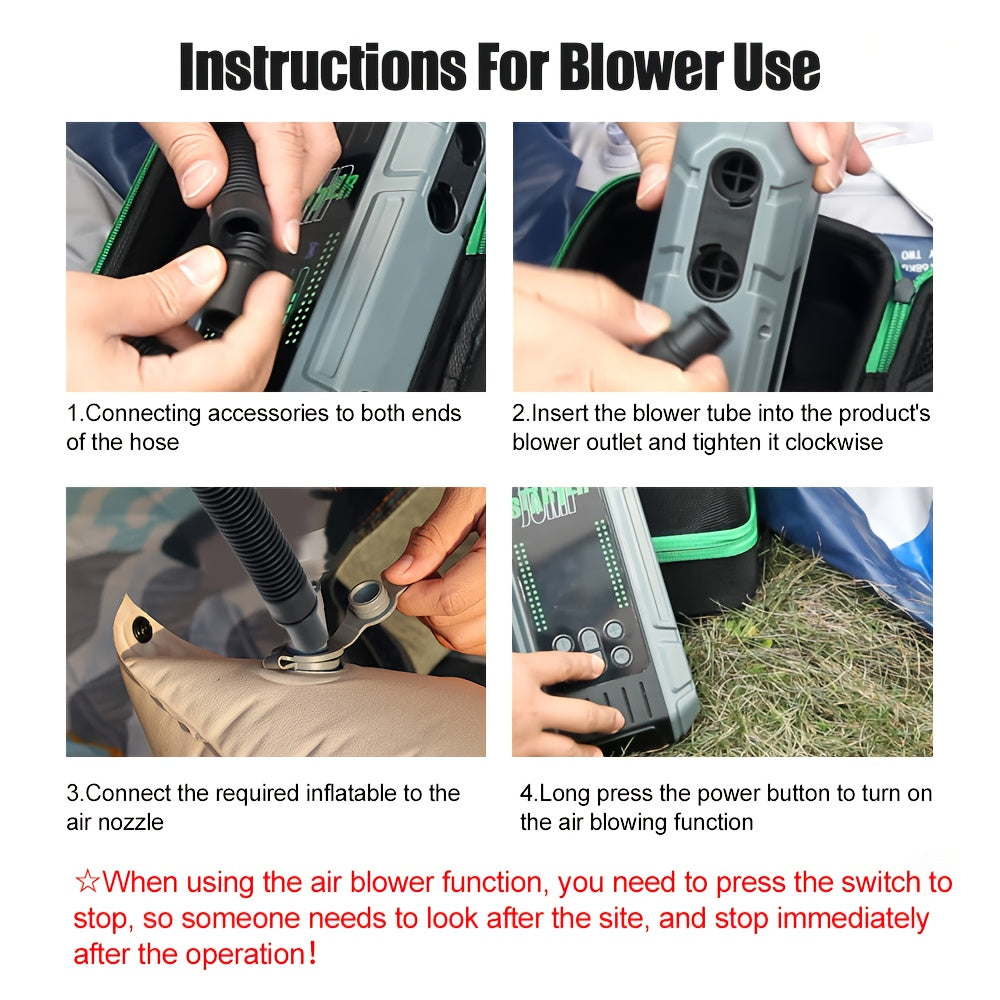 9000A Jump Starter with Air Compressor, 12V Battery Jump Starter for All Gas & 2.11gal Diesel Engines. 6in 1 Multifunctional Jump Starter Battery Pack with Digital Tire Inflator, Blower Pump, PD65W Fast Technology Input & Out