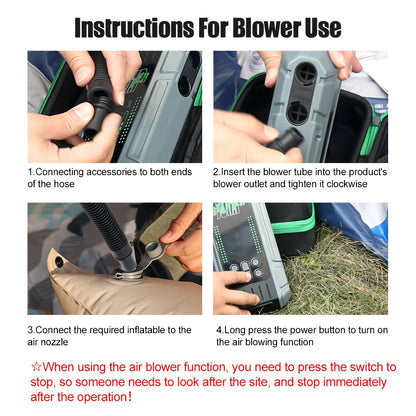 9000A Jump Starter with Air Compressor, 12V Battery Jump Starter for All Gas & 2.11gal Diesel Engines. 6in 1 Multifunctional Jump Starter Battery Pack with Digital Tire Inflator, Blower Pump, PD65W Fast Technology Input & Out