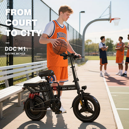 Foldable Electric Bike for Adults & Teens, M1 700W Ebike, 48V 20Ah Removable Battery 32km/h, LCD Display, Perfect for Back to College, Dual Disc Brakes, Commuting, Camping And Giving (Fall Deal)