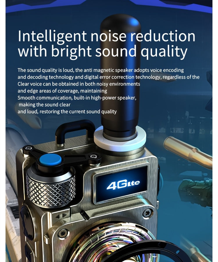 Omi Smart M6 Card Slot Global Intercom, Unlimited Distance 5000km Call Range, Metal Body, Shockproof and Drop-Resistant, HD Blue Screen, 5-Day Long Standby, 8K Intelligent Noise-Cancelling Speaker, Mini Design, Offroad Commun