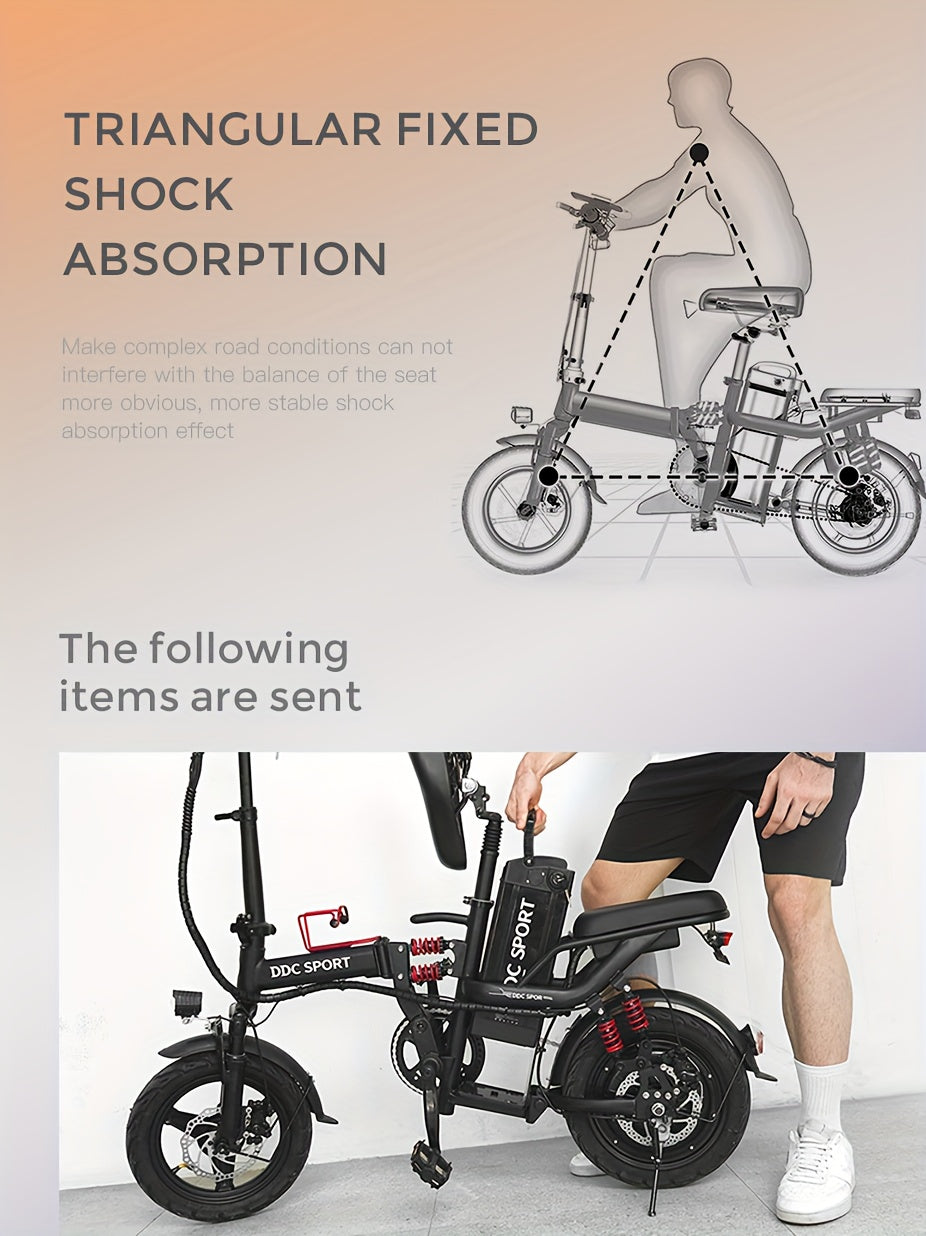 Foldable Electric Bike for Adults, 700W Peak Motor 48V 20Ah Removable Battery Ebike, 35 Miles 32km/h High - Speed, City Commuter, LCD Display, Dual Disc Brakes, for Men & Women (330 Lbs Capacity)