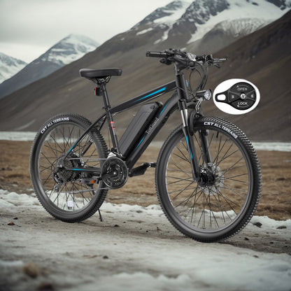 26" Men Electric Mountain Bike for Adults: 36V 374Wh Removable Battery, 500W Peak Motor, 21-speed Electric Bicycle, Up to 50 Miles, Men Electric Bicycle, Exercise Cheap Ebike,, Input 100-240V for Charger FY-4202000, Applicabl