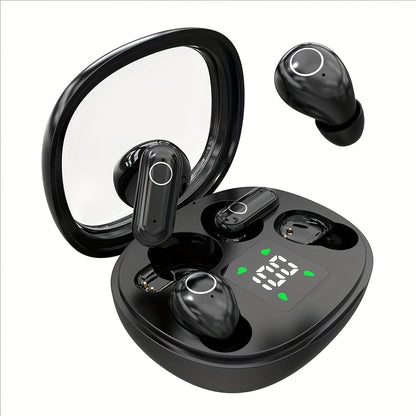 Ultra Small Mini Sleep, Short Handle Sports Wireless Earphones, HiFi Bass Stereo Dual Sound Quality 5.4 Wireless Earphones, Comfortable Noise Reduction Wearing, High-definition Digital Display With Microphone, Ultra Long Stan