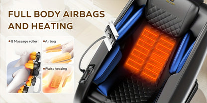 BILITOK Massage Recliner Chair Zero Gravity Full Body, Recliner Chair with Foot Massage, Air Bags, Heats, Speaker, Massage Chair for My Older Placed,  Adjustable Reclining Chair, Luxury Massage Seating, Highquality Upholstery