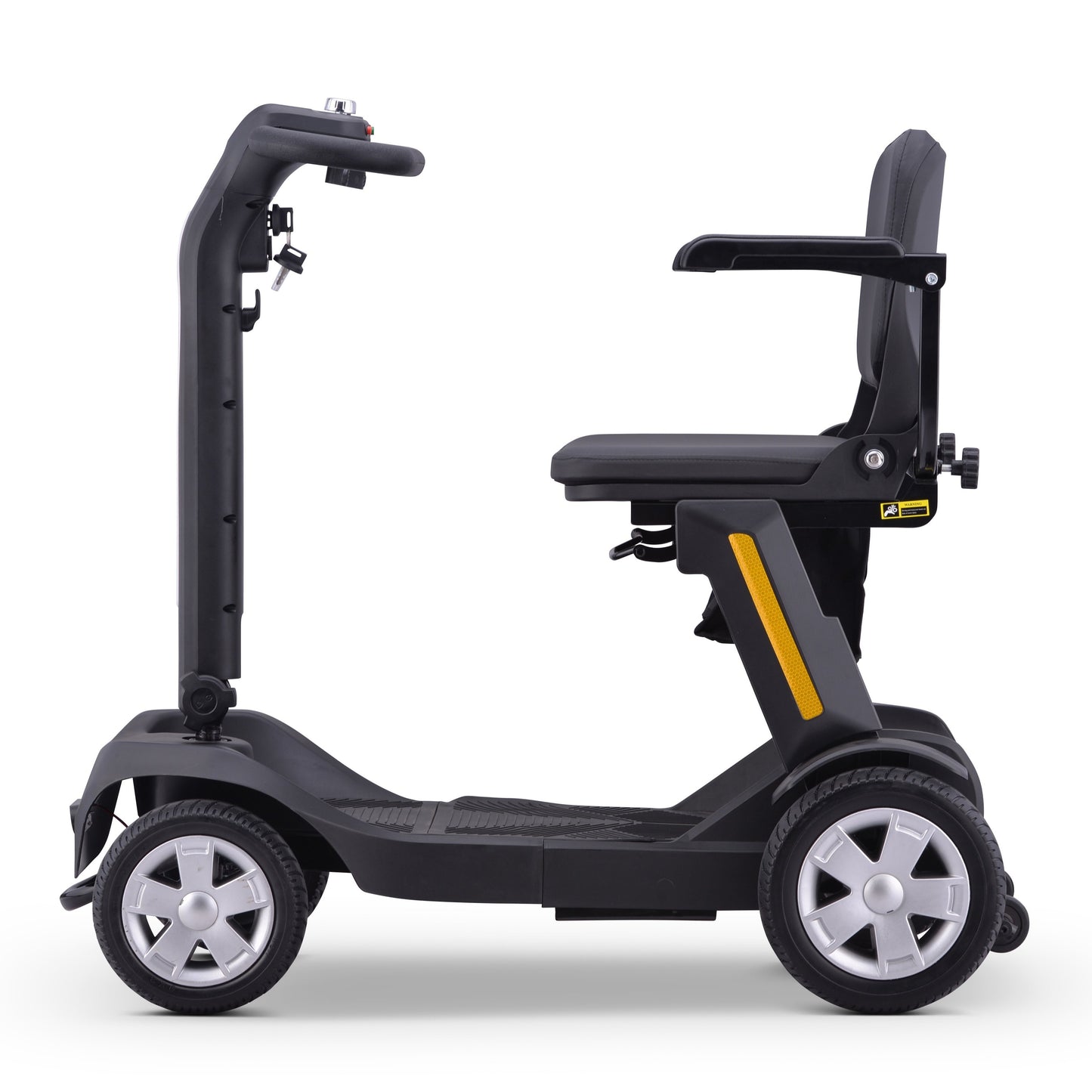 Foldable Mobility Scooter for Adults & Senior, 4 Wheels Powered Device for Travel, Lightweight and Portable, with LED Strip Light, Storage Bag, Charger Included, No Assemble Required